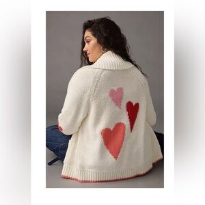 Maeve Anthropologie Heart cardigan sweater. Size small NWT